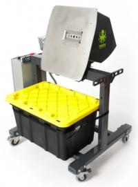 Munch Machine cannabis and hemp bud bucking machine with bucket
