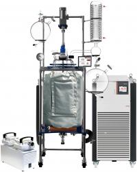 Across International R Series 100L Single Jackted Glass Reactor w/ Chiller & Pump