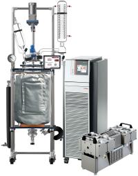Across International R Series 50L Single Jacketed Glass Reactor w/ Chiller & Pump