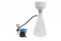 Complete Buchner Kit: 150 mm Porcelain Funnel 5L Side Arm Flask Adapters Filters Tubing and Pump